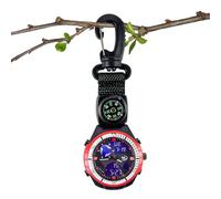 Generico Montre de Survie - étanche | Montre avec, pour randonnée, activités de Plein air, Camping, Sac à Dos d'épaule Sport Alpinisme Aventure Hommes et Femmes, Rouge, riferimento