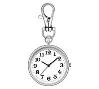 Genérico Montre porte-clés - Montre Pocket Watch Round Clip -On Boucle de clé - Regardez pendentif, clip élégant pour la famille pour la famille, les vacances, les amis