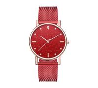 Generico Montre pour femme, bracelet imperméable - montres décontractées avec bracelet à mailles scintillantes, pour le déplacement, le banquet, l'activité sociale, le voyage d'affaires, les examens