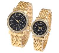 Generico Montres cadeaux pour couple hommes et femmes Montres romantiques à quartz en acier inoxydable avec diamants, Homme-g