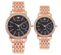 Generico Montres cadeaux pour couple hommes et femmes Montres romantiques à quartz en acier inoxydable avec diamants, Homme-k