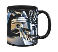 Generico Moteur à café pour un usage quotidien - design mécanique, corps en céramique résistant à la chaleur, look moderne et élégant | Café amusant pour femme, homme, maison, bureau