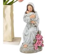 Generico Mother Holding Son Figurine - Family Statue Ornament | Home Decor Sculpture with LED Light for Bookshelf Display Cabinet Mother's Day