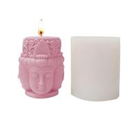 Generico Moule à bougie Bouddha - 3,74 pouces | Moule en silicone Bouddha | Bouddha pour 3D | Bougie DIY pour fabriquer, savons et ornements en plâtre Projets créatifs domestiques