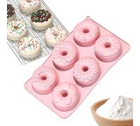 Generico Moule à donut, moule alimentaire antiadhésif avec 6 cavités | Moule en silicone pour beignet, adapté au micro-ondes, congélateur, lave-vaisselle, cuisine créative en