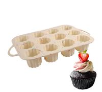 Generico Moule à gâteaux en silicone, de cuisine en silicone pour four - formes de four alimentaires pour cupcakes, muffins, chocolat, biscuits et bonbons avec base rigide