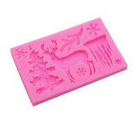 Genérico Moule à pain en silicone avec flocon de neige d'élan, anti-adhésif, facile à démouler pour savon, gelée, chocolat, bonbons, gâteaux