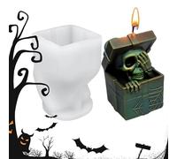 Generico Moule Halloween en silicone - Moule en silicone pour savon - Facile à enlever pour les créations avec résine époxydique et craie à thème