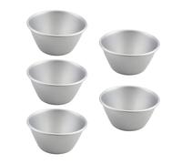 Generico Moule mini pour flan et bonbons, 5 formes pour muffins et cupcakes, pochoirs de cuisine en acier au carbone empilables pour préparer des bonbons, des gâteaux, des biscuits, des et des