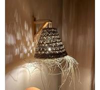 Generico MU2403211001 Lustre En Paille Naturelle Suspension Maroc à La Main Decor 2403211001