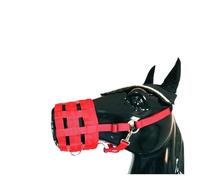 Generico Muselière pour chevaux avec licol léger à mâcher (Red S)