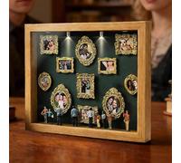 Generico Museum of Us Cadre cadeau Museum of Us - Cadre cadeau personnalisé pour couples avec figures miniatures, kit muséal DIY doré - parfait pour les mariages de Saint 22,7 x 31,4 x 3,7 cm