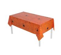 Generico Nappe en toile d'araignée, Nappe d'araignée d'Halloween - Nappe de table avec toile d'araignée gothique pour Halloween de 53,9 x 107,8 pouces pour la maison