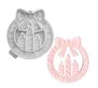 Generico Natalizi Couronne en silicone 3D pour décoration de la maison, pour pendentifs en résine époxy, pour fondant, fête, anniversaire, mariage, fête, salon, chambre à coucher, cuisine
