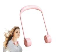 Generico Neck Fans, Foldable Bladeless Fan 3 vitesses, 12,2 x 8,3 x 1,8 Inches Lightweight Usb Charging, Cooling Equipment Blower for Outdoor Travel Construction Hiking Festival Use, Pink