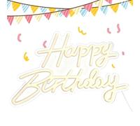 Generico Neon Happy Birthday Sign - LED Party Light | LED Light Up Happy Birthday Sign for Boys, Girls, Teens, Men, Women Home, Apartment, Hotel, Restaurant, Party, Celebration