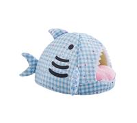 Generico Niche chauffante pour chats d'hiver - Niche en forme de requin pour chiots, pour chatons avec climat froid - Pour les parents d'animaux : pour intérieur, hiver, salon, chambre à coucher