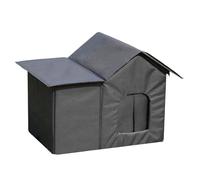 Genérico Niche pour chats d'hiver imperméable avec doublure amovible | Cave pour animaux de compagnie pliable et chaude - Pour jardin, terrasse, balcon, garage, maison, chien, lapin, chat