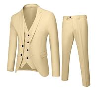 Générico Niños pequeños bebés Primavera otoño sólido Manga Larga Pantalones Abrigo Chaleco trajes 3 piezas Traje ropa (Khaki, 10-11 Years)