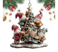 Genérico Noël des gnomes - Décorations acryliques mignonnes 2D, pendentifs de Noël de gnomes | Décoration pour jardinage d'hiver, usage quotidien, vacances en intérieur, fêtes de rencontre