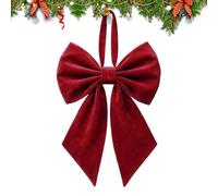 Genérico Noël en velours - 22 x 12,5 pouces, pré-noué | arbre | Clip antidérapant, design coupe-vent, texture douce qui ne se détache pas, décoration de couronnes, étagères et PU