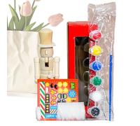 Generico Noël non fini | 18 cm Décorations de Noël en bois - Figurines décoratives pour artisanat, pour enfants, adultes, amateurs de bricolage, professeurs d'art, projets scolaires