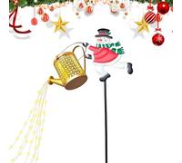 Generico Noël pour bouilloire solaire Lampe de sol de Noël design bonhomme de neige | Décoration de jardin, pour les cours paysagères, patio, chemin, cour, vase de