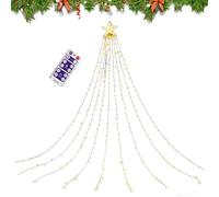 Generico Noël pour l'extérieur - 3,35 m LED étanche, Noël à énergie solaire pour décoration extérieure, pour jardin, terrasse, salon, vacances, fête, mariage, nouvel an