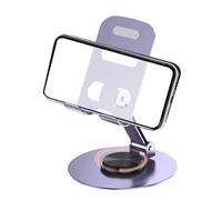 Genérico Nouveau métal pour tablette de téléphone portable : universel pliable portable, construction en alliage d'aluminium, rotatif multifonction, compact et robuste, idéal pour