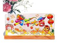 Generico Nouvel An Chinois 2026,Acrylique Alimenté par USB Avec LED - Décorations pour la Fête de l'Année du Cheval | pour la Maison Chambre de Séjour École Hôtel Fête du Printemps