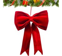 Generico Nœuds de Noël en velours - Décorations festives avec pendentifs décoratifs de Noël | Décoration saisonnière à suspendre pour porte d'entrée, bureau, guirlande, seuil des Fines