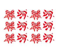 Genérico Nœuds de Noël pour couronnes, 12 pièces en rouge et décoration de Noël pour sapin de Noël, pour intérieur, extérieur, fête, cheminée
