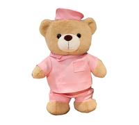 Genérico Nurse Bear - Peluche douce Stuffed Animal, Mignon Hugging Pillow, Toy Companion, Nursery Bedroom Decor, Valentine Gift for Friends Family Children, Holiday Collectible for Christmas