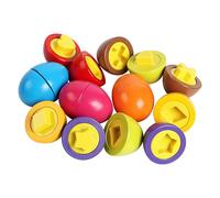 Generico Oeuf Sensory Toy, ensemble d'oeufs éducatifs de 8 - Strères de reconnaissance de couleur et de forme assortie pour bébé APPRENDRE Éducatif Enseignement à la fin du moteur pédagogique