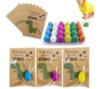 Genérico Oeufs éclosion dinosaure - Lot de 24 œufs magiques pour grandir dans l'eau - Jouets de croissance - Couleurs variées | Éclosion Œuf pour cadeaux Saint Valentin Fête | Cadeau pour âgés