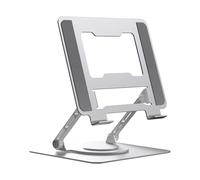 Genérico Ordinateur Portable Pliable : en d'aluminium réglable, Rotation à 360 °, antidérapant Stable pour la Configuration du Bureau, Bureau à Domicile, Travail à Distance,