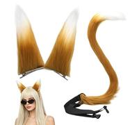 Genérico Oreilles de chat, décoration en peluche douce et adorable, serre-tête, oreilles de chat et queue, pour Halloween, utilisation aussi bien en intérieur qu'en extérieur, femmes, hommes, adultes