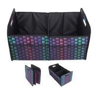 Generico Organisateur De Coffre De Voiture,Conteneur De Voiture Pliable - Organisateur De Charge Motif Pattes De Chien | Pour Voyage Route Camping Famille Chauffeur Quotidien