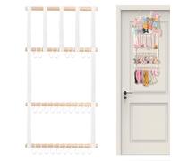 Generico Organisateur de nœuds | Porte-attaches de cheveux | Affichage de cintre avec 30 crochets pour décoration murale chambre d'enfant garniture