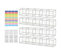 Genérico Organisateur de pailles - Organisateur de pailles acrylique adhésif transparent pour cuillère, baguettes, tasse, bar, café, gain de place