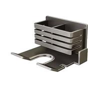 Generico Organisateur de sèche-cheveux pour salle de bain, support de sèche-cheveux monté sur mur, organisateur polyvalent pour outils pour cheveux de salle de bain, porte-manteau pour organisateur