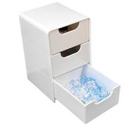 Genérico Organisateur de table multifonctionnel - Boîte à bijoux avec tiroir, organisateur à 3 couches, support de papeterie peu encombrant pour cosmétiques, télécommande