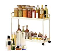 Generico Organisateur de vanité de salle de bain - porte-bouteilles à deux niveaux, plateau de maquillage dortoir sous évier récipient salle de bain cuisine