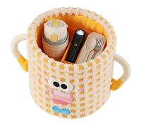 Genérico Organiseur de coffre, panier portable et trousse décorative | Joli conteneur de coffre pour camion, SUV, berline, utilitaire, voyage, route, maison, chambre, jouets, vêtements