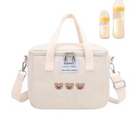 Genérico Organiseur de couches isolé de 9,45 pouces, rangement avec doublure en papier d'aluminium imperméable | bandoulière réglable, sac de maternité, accessoire par, Blanc, Consulte la descripción