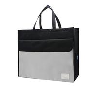 Genérico Organiseur de documents Oxford imperméable portable avec poignée à fermeture éclair pour voyage de bureau, documents d'étude, magazines, noir, Consulte la descripción