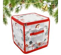 Genérico Organiseur de Noël avec fermeture éclair et séparateurs | Peut contenir jusqu'à 64 boules | Rangement pratique et peu encombrant pour décorations de fête