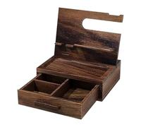 Genérico Organiseur de table de chevet - Organiseur de table de chevet pour homme, station d'accueil téléphonique en bois | Table de chevet de bureau pour, papa pour E