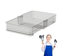 Generico Organiseur de tiroirs de rangement extensible transparent | organisateur pour tiroirs outils porte-couverts, pour maison, salle de bains, chambre, garde-manger, commode, bureau, astuces