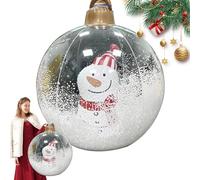 Genérico Ornamento Gonfiabile Natale - Pallone Gonfiabile 60 cm avec pompe à main, pendentif illuminato decoraione Natalizia, grande lumière sterna | Decoraione per Festa Natale Esterna Giardino Casa